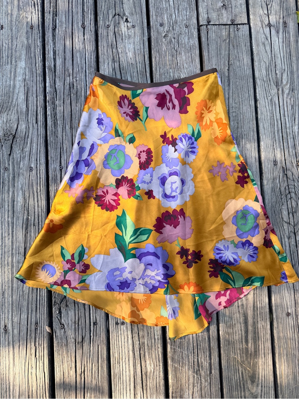 2000s ETRO Made in Italy 100% Silk Floral Skirt
